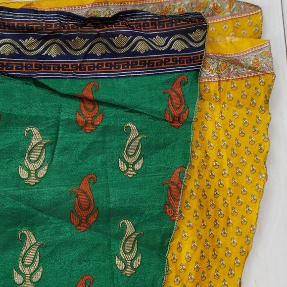 Darn Good Yarn Sari Silk Wrap Skirt Tea Goddess - Picture 9 of 16